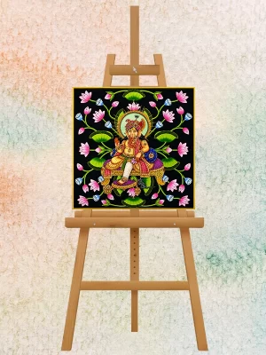 Lotus Theme Lord Ganesha Pichwai Painting