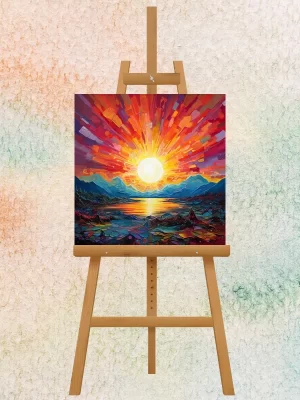 Radiant Sunrise over Mountain Waters - KN04_1