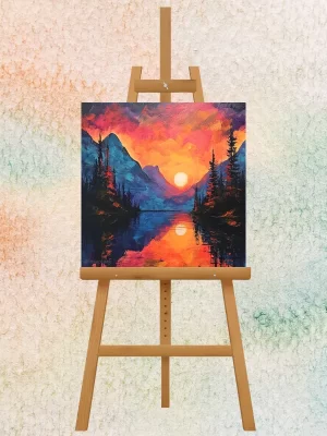 Sunset Mountain Lake Reflection - KN04_2