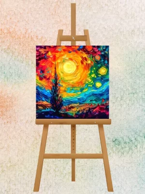 Vibrant Swirling Sunset Landscape - KN05_1